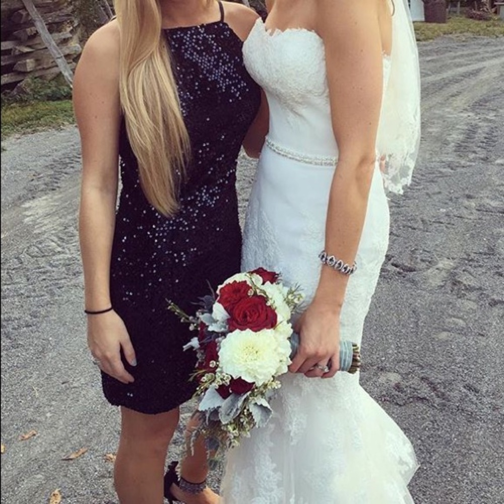 Express Black sequenced dress